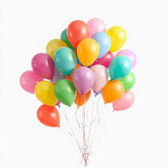 Colourful bollons isolated on a white background.