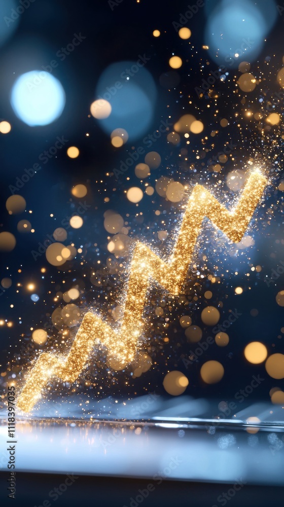Aufkleber dynamic growth visualization business environment digital graphics sparkling elements abstract viewp