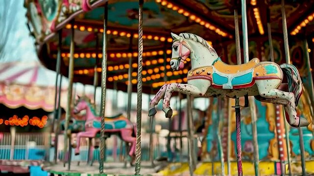 carousel  with  horses