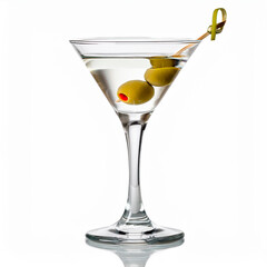 Martini cocktel su sfondo bianco