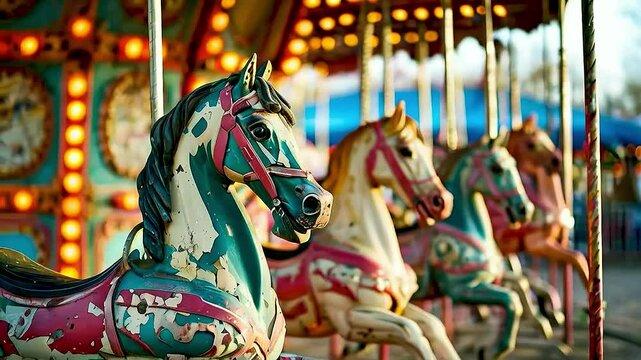 carousel with horses