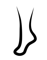 Foot shape silhouette vector graphic illustration for print and business
