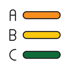 Obraz premium alphabet color line icon with white background vector stock illustration