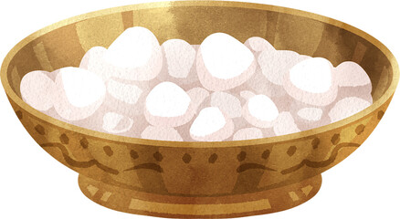 Hand-drawn  Traditional Thai Perfumed Powder Digital painting