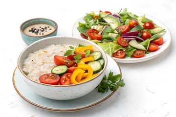 salad with vegetables and cheese