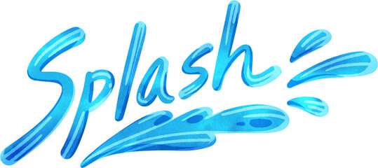 Obraz premium Hand-drawn Splash Typography Design Digital painting