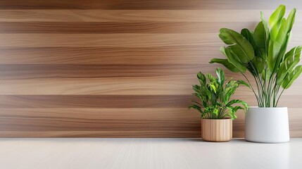 Fototapeta premium Smooth walnut veneer with subtle sheen, modern and minimalist style, perfect for interior design