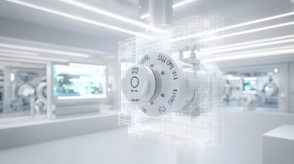 of a gas valve with safety markings, integrated with an image of safety procedures and equipment, emphasizing the need for careful handling of gas resources. | [Gas valve]:[valuable resource] 