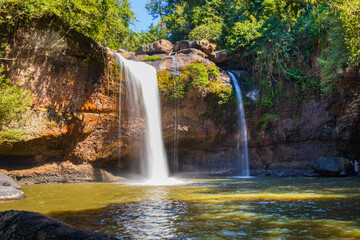 A gorgeous waterfall captured in long exposure, Thailand.