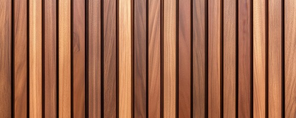 Naklejka premium Walnut panel with vertical grain alignment, minimalistic and modern appeal