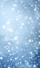 Fototapeta premium A winter background filled with soft snowflakes and icy blue hues, creating a frosty atmosphere perfect for seasonal and holiday themes.