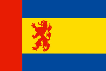 Flag of Opmeer Municipality (North Holland or Noord-Holland province, Kingdom of the Netherlands, Holland)