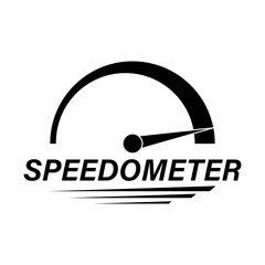 Gauge Meter Icon. Speedometer Icon. Tachometer or Odometer Display. Vector Illustration.