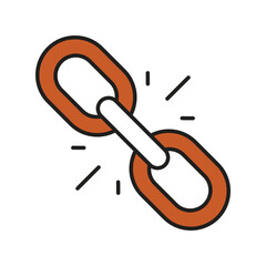 link color line icon with white background vector stock illustration