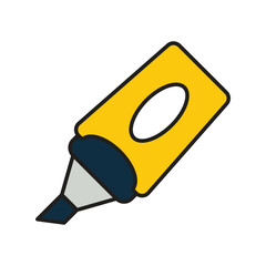 marker color line icon with white background vector stock illustration