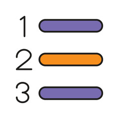 Obraz premium list color line icon with white background vector stock illustration