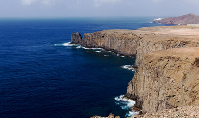 Gran Canaria, landscape of north west coast between Galdar and Agaete municipalities, hike between...