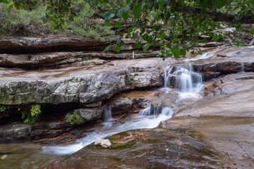 Kaskaden im Aïtone-Wald, Foret d'Aitone, Korsika, Frankreich