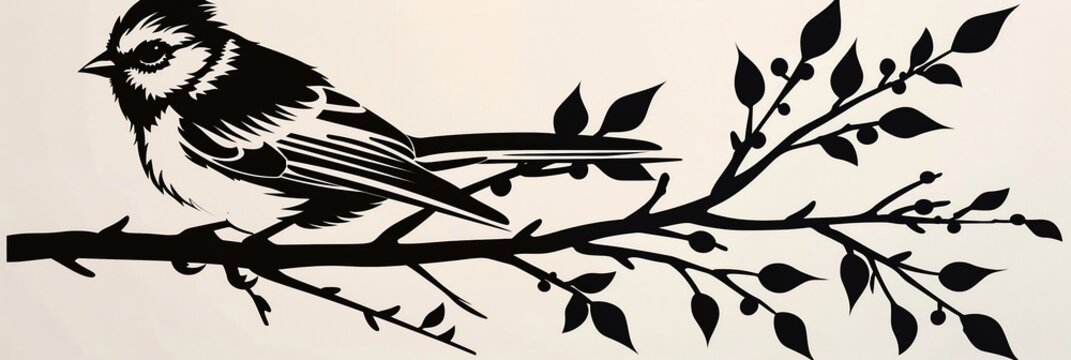 Minimalist bird sketch elegant curves and clean details ideal for designs focusing on nature or adaptability with space for creative text