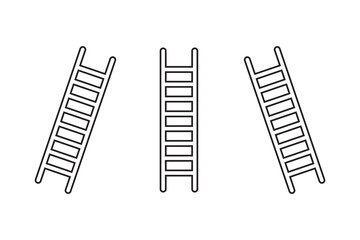 Ladder vector icon.Black vector icon isolated on white background