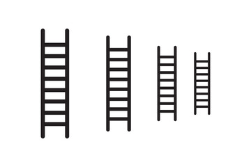 Ladder vector icon.Black vector icon isolated on white background