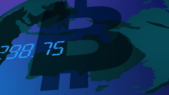 Bitcoin currency graph with candles on computer screen. Using Fib Retracement for graph analysis. Cryptocurrency and financial market values. Exchange concept.