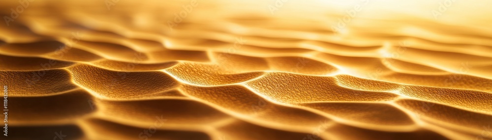 Aufkleber close-up of a textured surface resembling honeycombs, illuminated with warm golden light, creating a