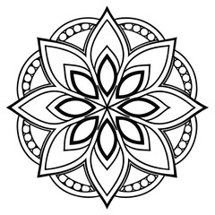Black and White Mandala Vector Design for Artistic Projects, ai generated