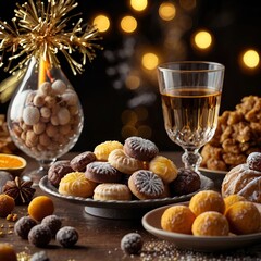 New Year's desserts, sweets, cakes