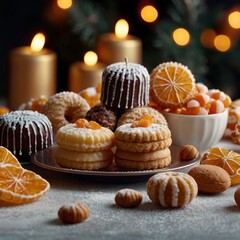 New Year's desserts, sweets, cakes