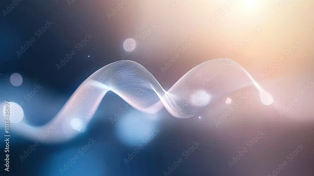 Poster abstract waveform design with soft light effects