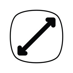 size glyph icon with white background vector stock illustration