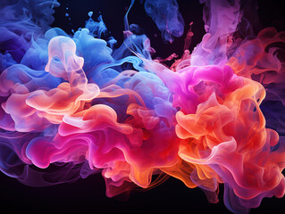 Obraz premium Vibrant Abstract Colorful Smoke Composition