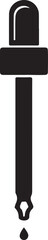 dropper tube icon silhouette design vector art illustration