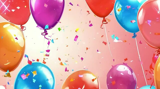 balloons  and confetti