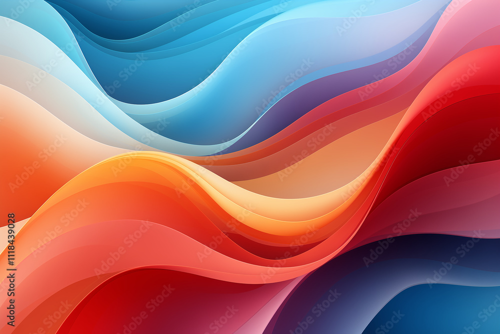 Poster abstract colorful gradient background with smooth transitions and vibrant hues in modern artistic st