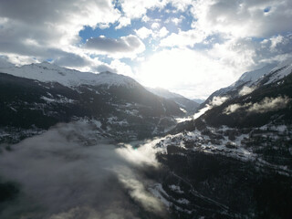 French Alps from above