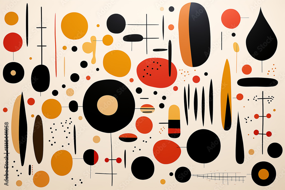 Aufkleber bold modern geometric patterns and shapes for minimalist design and abstract backgrounds.