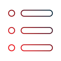 Obraz premium bullet list gradient icon with white background vector stock illustration