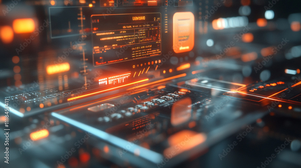 Poster futuristic digital dashboard virtual displaying comprehensive analytics and data showcasing charts g