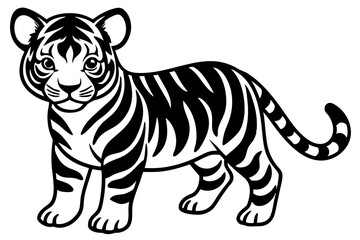 Baby Tiger vector illustration 