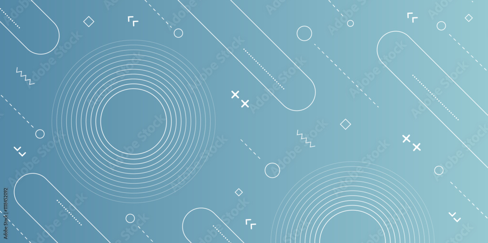 Poster modern abstract background with retro memphis elements and pastel color.