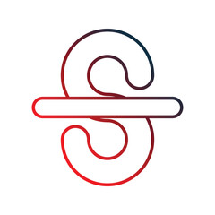 strike gradient icon with white background vector stock illustration