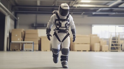 Astronaut in Spacesuit - Future Technology in Action