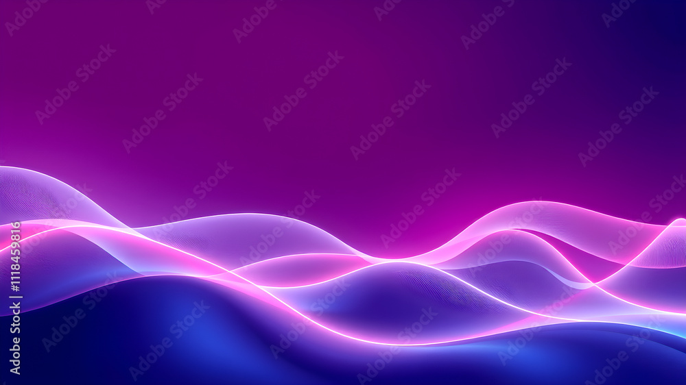 Poster abstract background with dynamic waves. purple and blue. vector illustration.