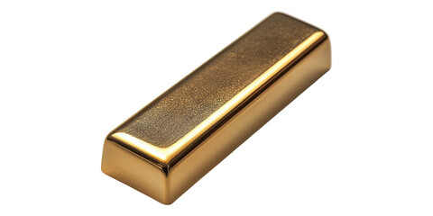 Gold bar isolated on transparent background