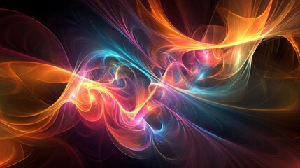 Obraz premium Abstract swirling vibrant energy flow.