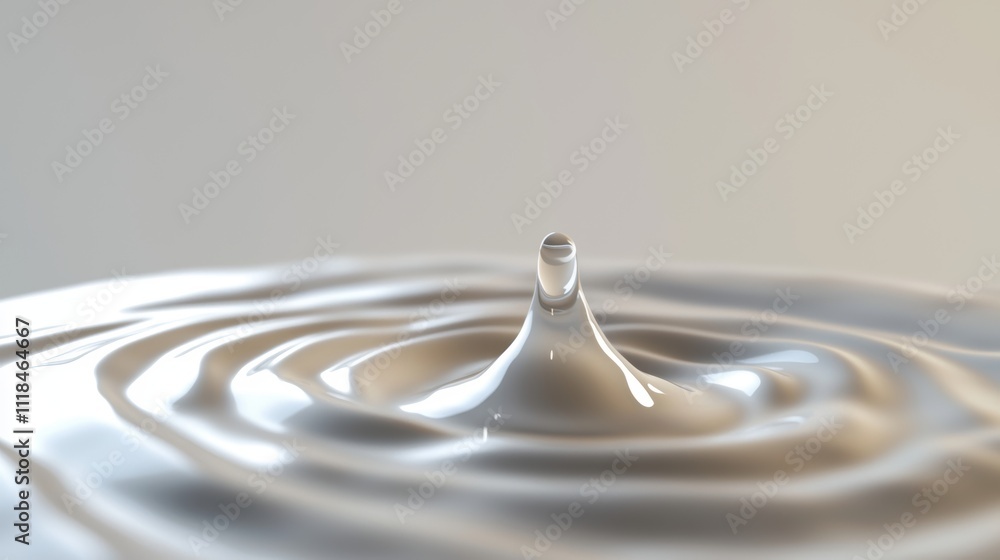 Poster close-up view of milk ripple effect creating stunning visuals in motion