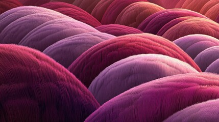 Obraz premium Vibrant Abstract Landscape with Colorful Flowing Hills in Soft Pink and Red Hues