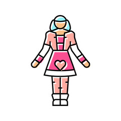 lolita fashion color icon vector. lolita fashion sign. isolated symbol illustration